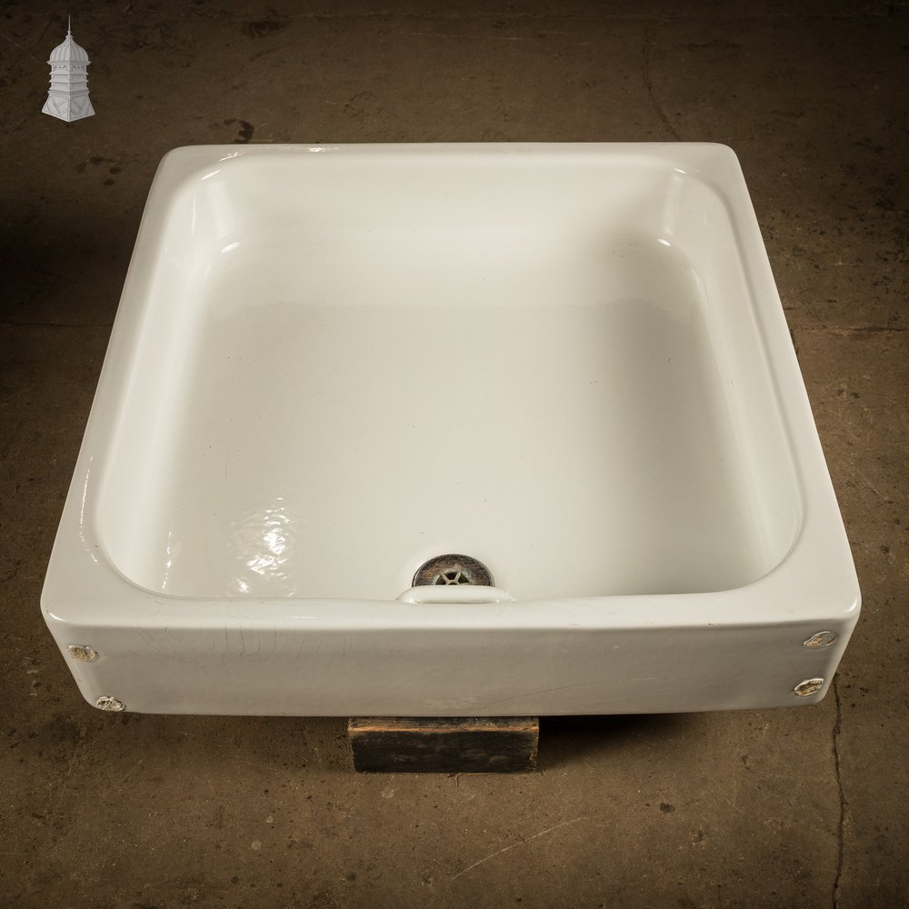 Square Shower Tray, Reclaimed Royal Doulton