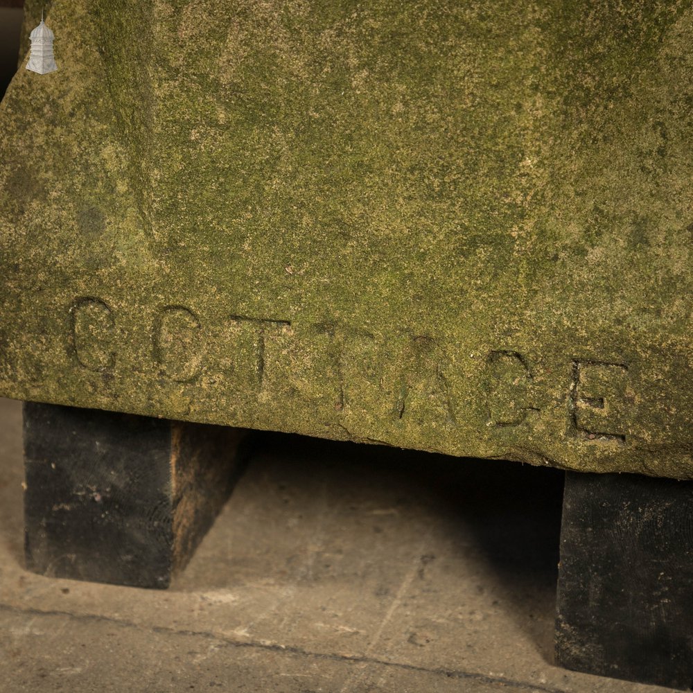 Sandstone Pier Caps with Gate Hinge Attachments