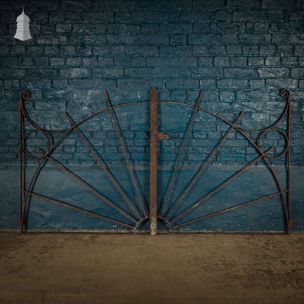 Sunburst Driveway Gates, Pair of Victorian Entrance Gates
