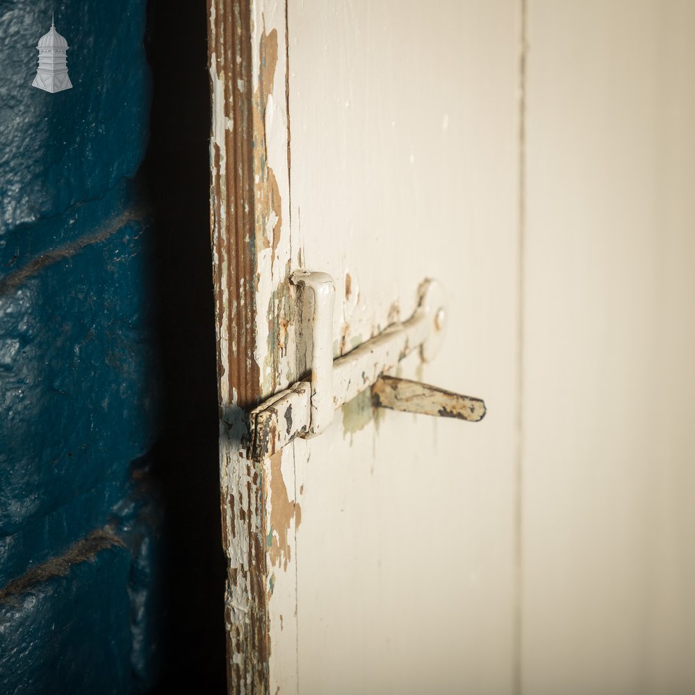 Plank & Ledge Door, Reclaimed with Green & White Paint