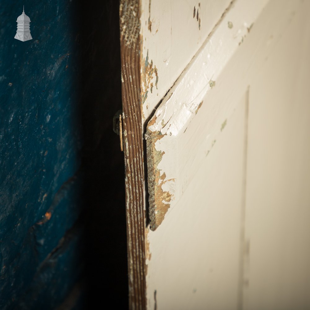 Plank & Ledge Door, Reclaimed with Green & White Paint