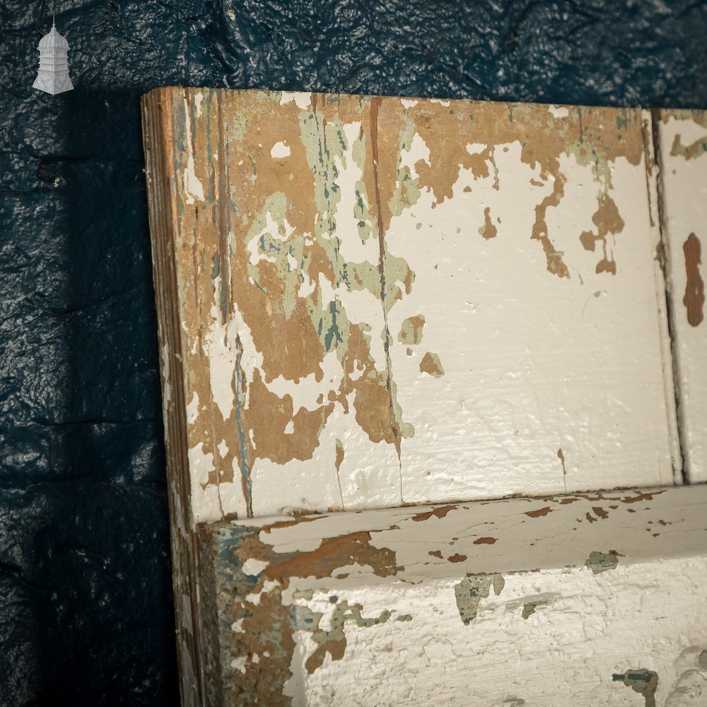 Plank & Ledge Door, Reclaimed with Green & White Paint