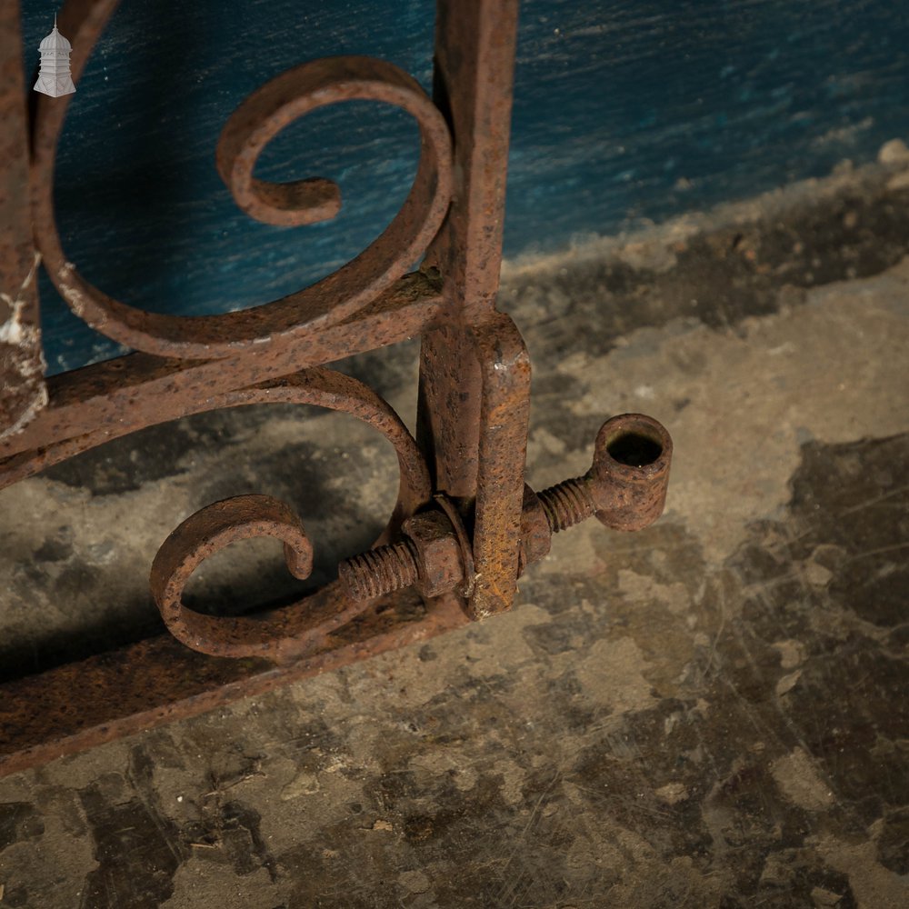 Wrought Iron Gate, Lattice Design Pair