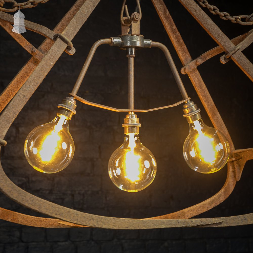 Pendant Light Fixture - Repurposed Bygone Hay Grab