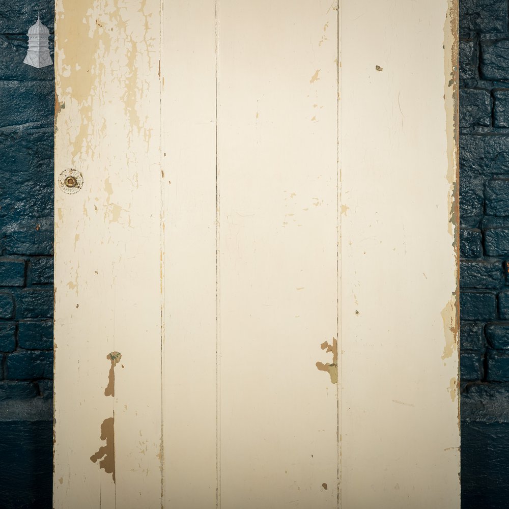 Plank & Ledge Door, White Painted Beadboard