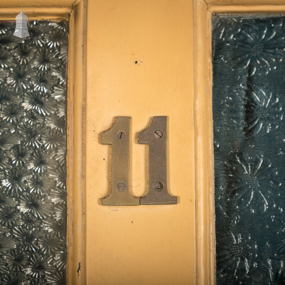 Glazed Paneled Door, With Door Hardware and Textured Glass