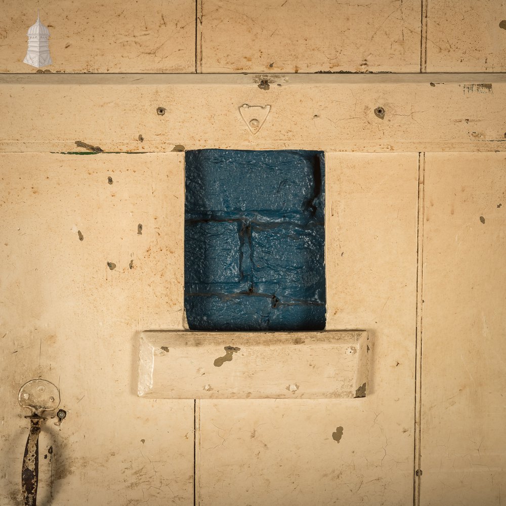 Ledged Plank Door, Distressed Cream Paint