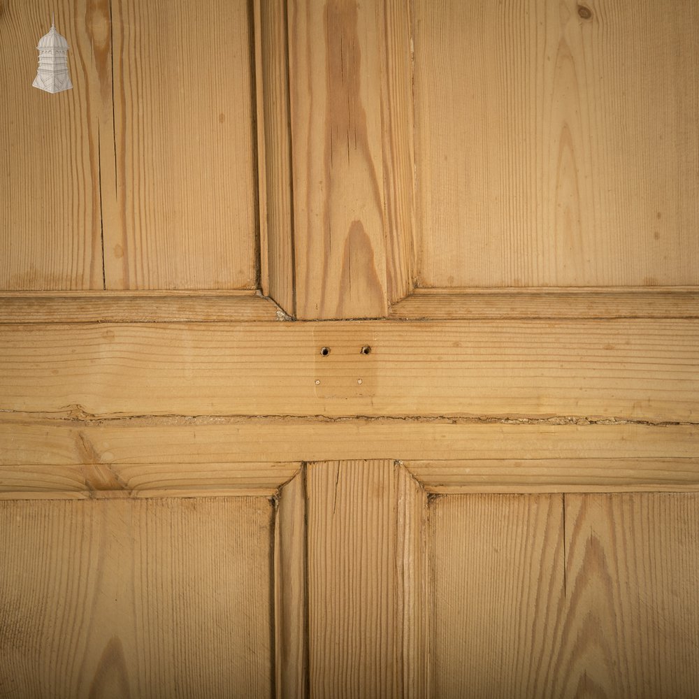 Paneled Pine Doors, Pair, 9 Panel