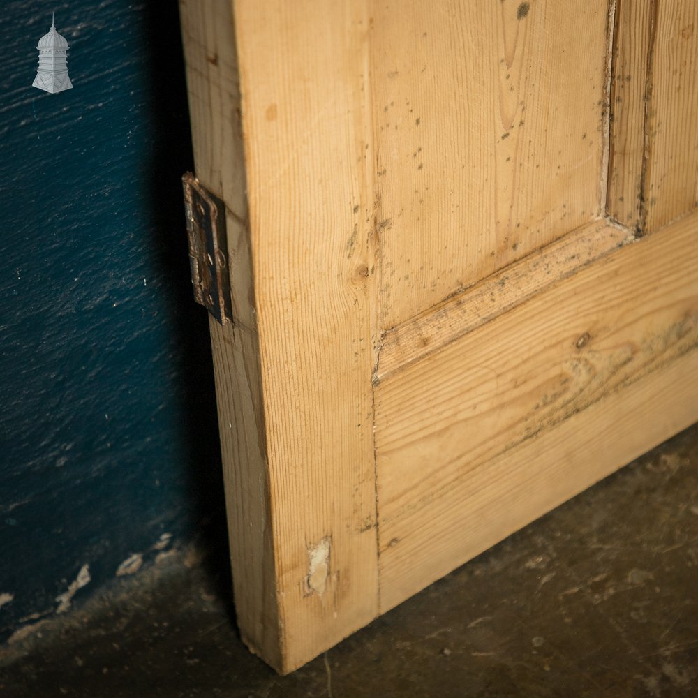 Paneled Pine Doors, Pair, 9 Panel