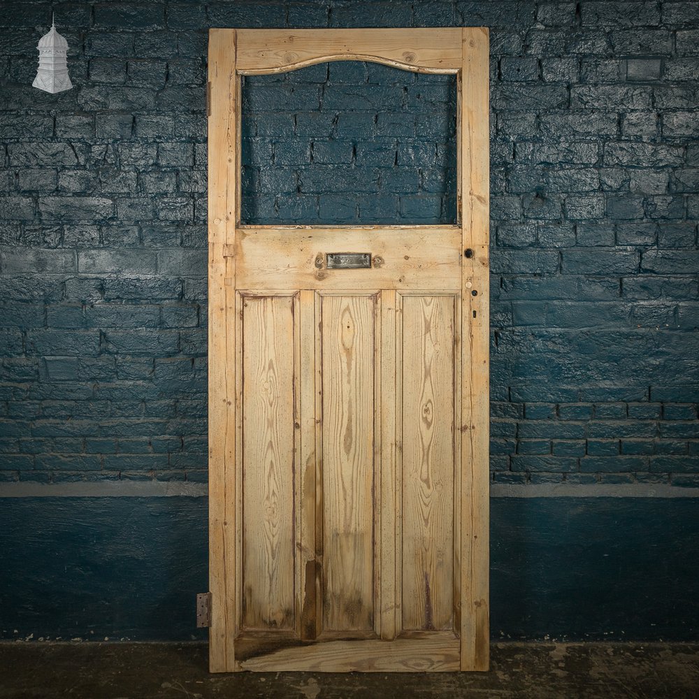 Glazed Paneled Door, 4 Panel, with Letterbox