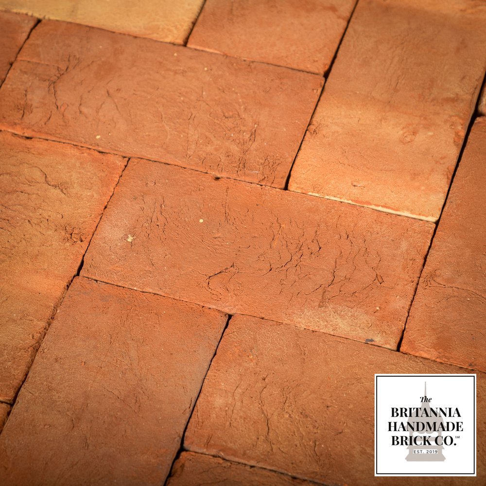 10 x 5" Handmade Red Floor Brick, 254 x 127 x 40mm