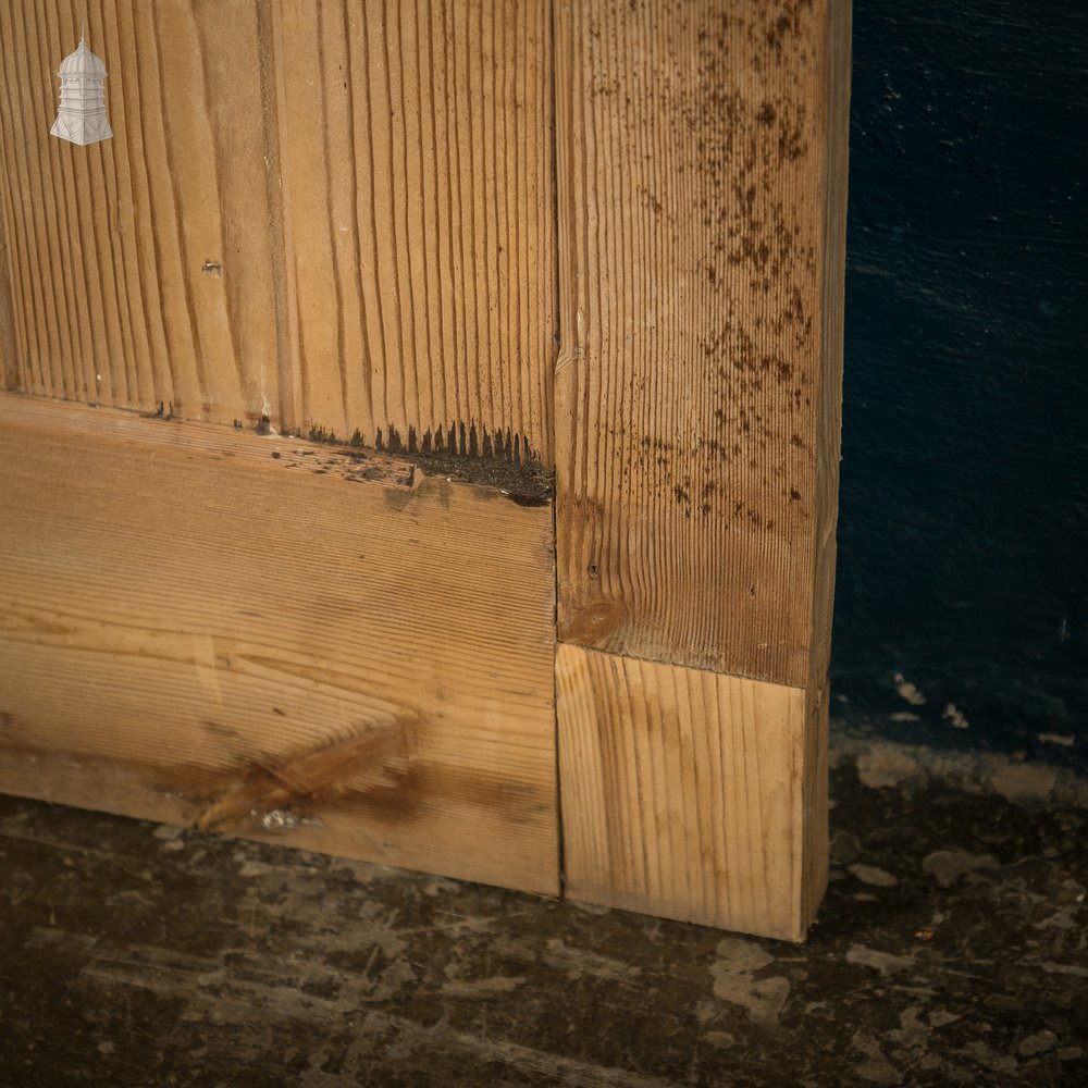 Pine Paneled Door, 2 Panel Door with Mouled Corners