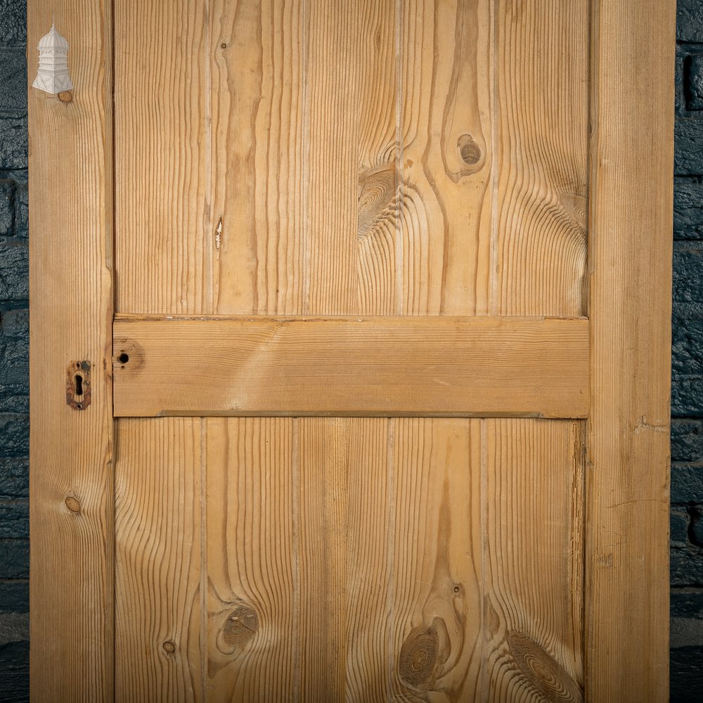 Pine Paneled Door, 2 Panel Door with Mouled Corners