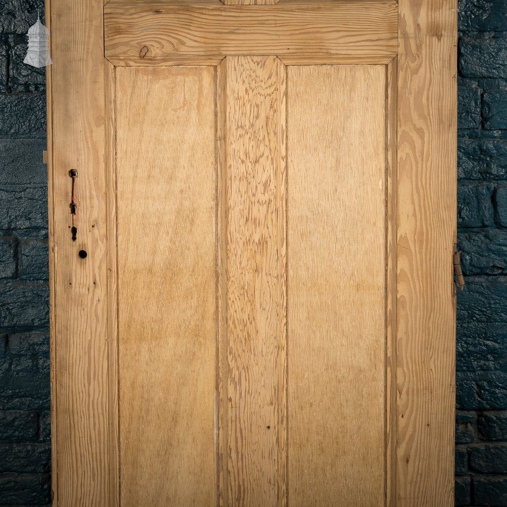 Glazed Pine Door, 4 Panels, 2 with textured glazing