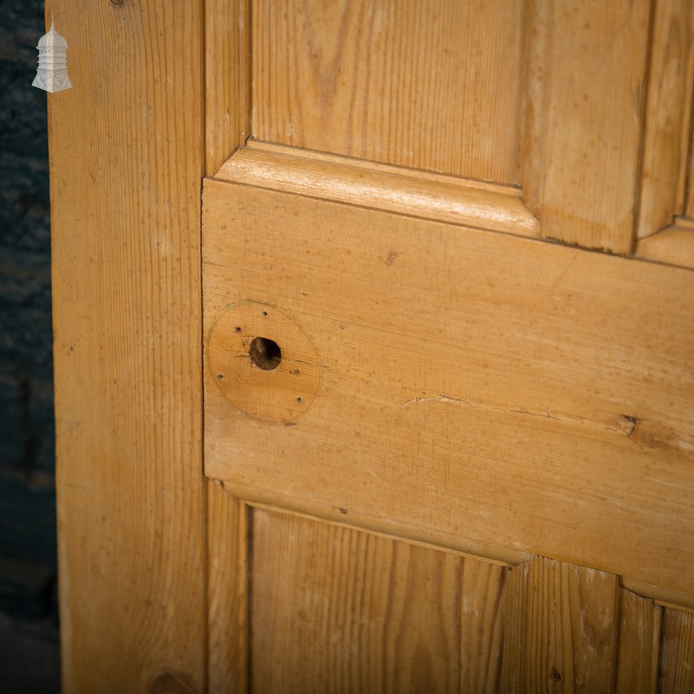 Paneled Pine Doors, Pair of 6 Panel Pine Doors