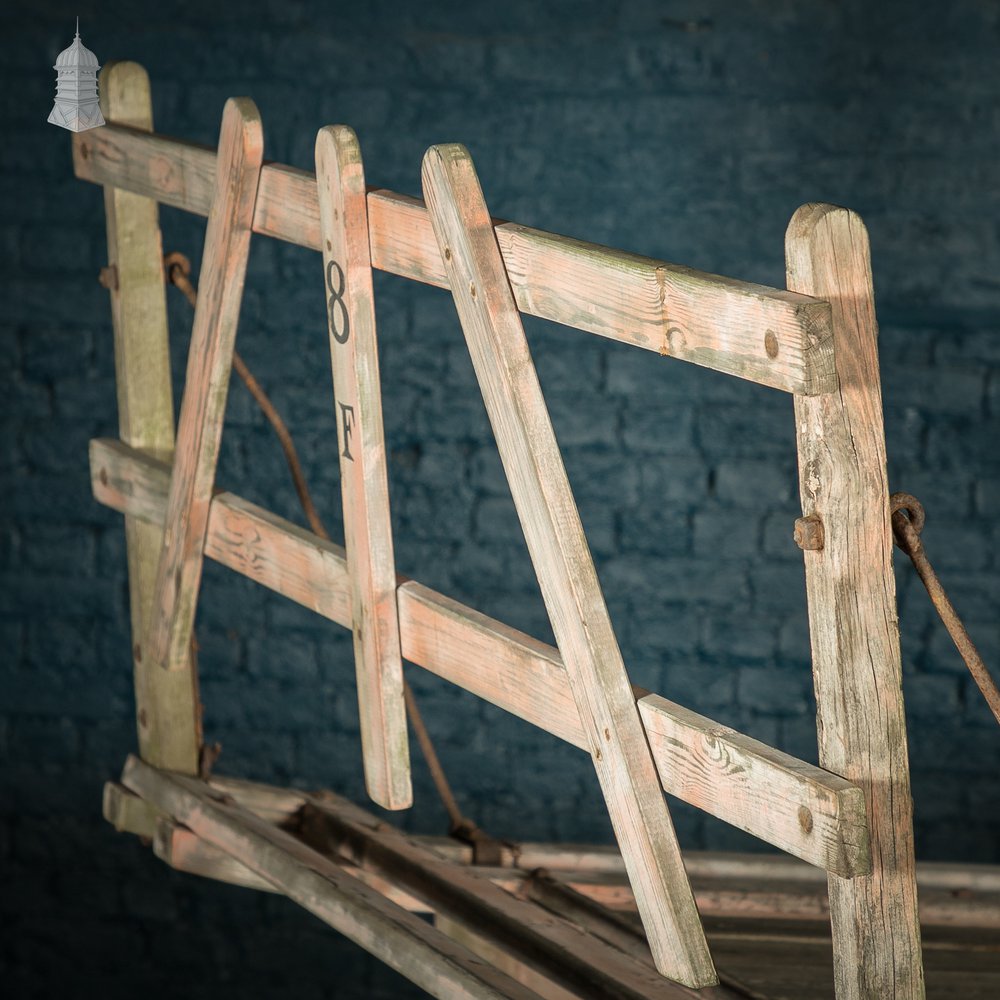 19th C Wooden Hermaphrodite Horse Drawn Haywain Cart Wagon