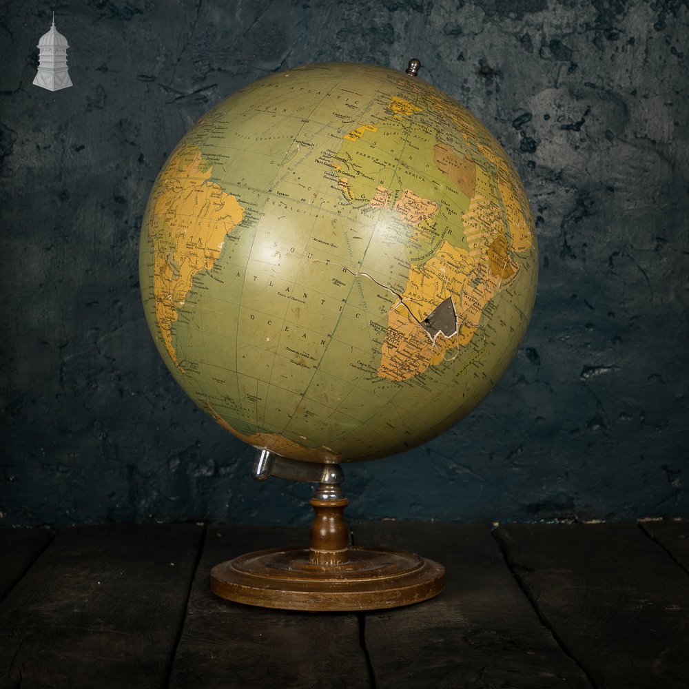 Vintage 19 Inch Philips Terrestrial Globe