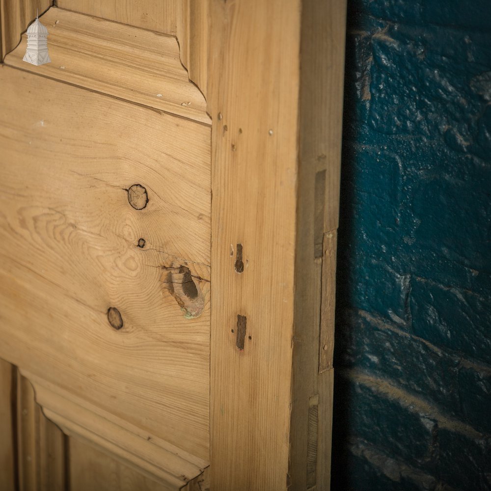 Glazed Pine Door, Pine 5 Panel, Textured Glass Top Panel