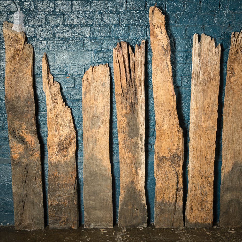 Batch of 50 Weathered Oak Pilings - 15 Square Metres