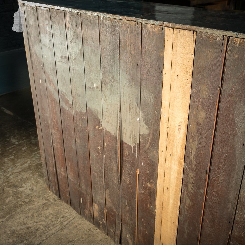 Industrial Pigeon Hole Shelf Unit with Distressed Blue Painted Finish