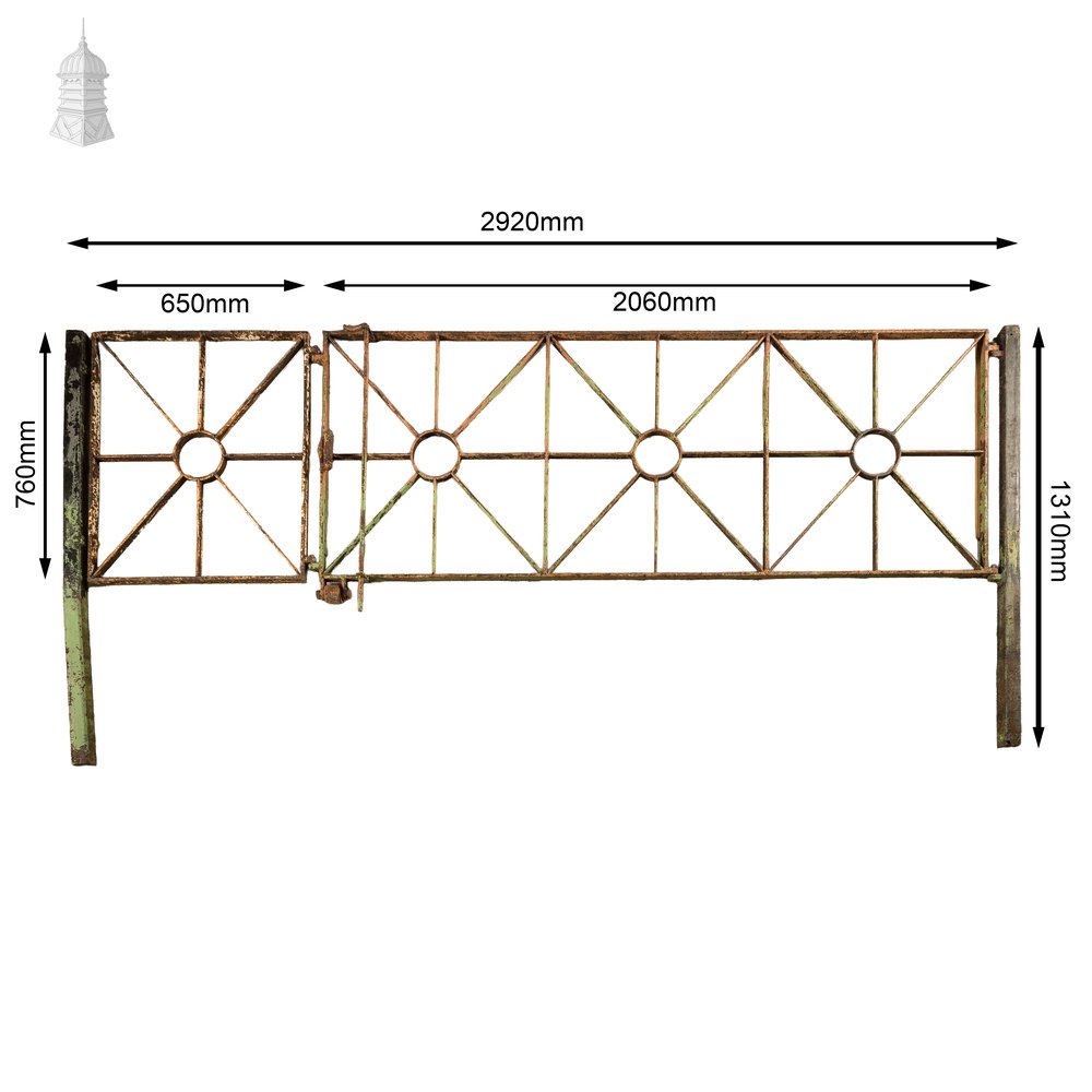 Asymmetric Double Gate, Reclaimed Pedestrian and Driveway Gate