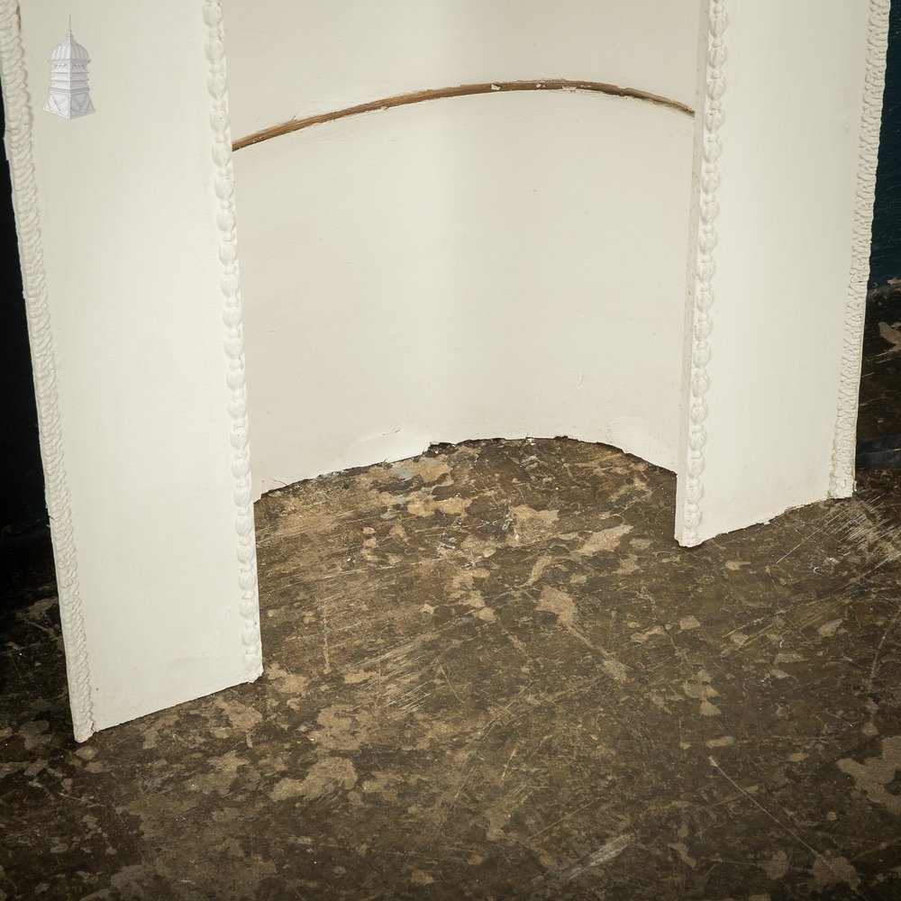 Pair of Early 20th C White Plaster Niche Alcove Shelves