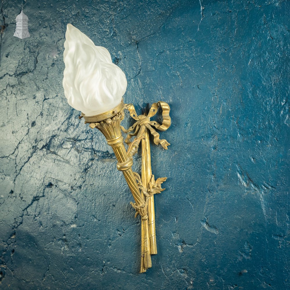 Neoclassical Wall Sconce, Ceremonial Torch Design Lamp