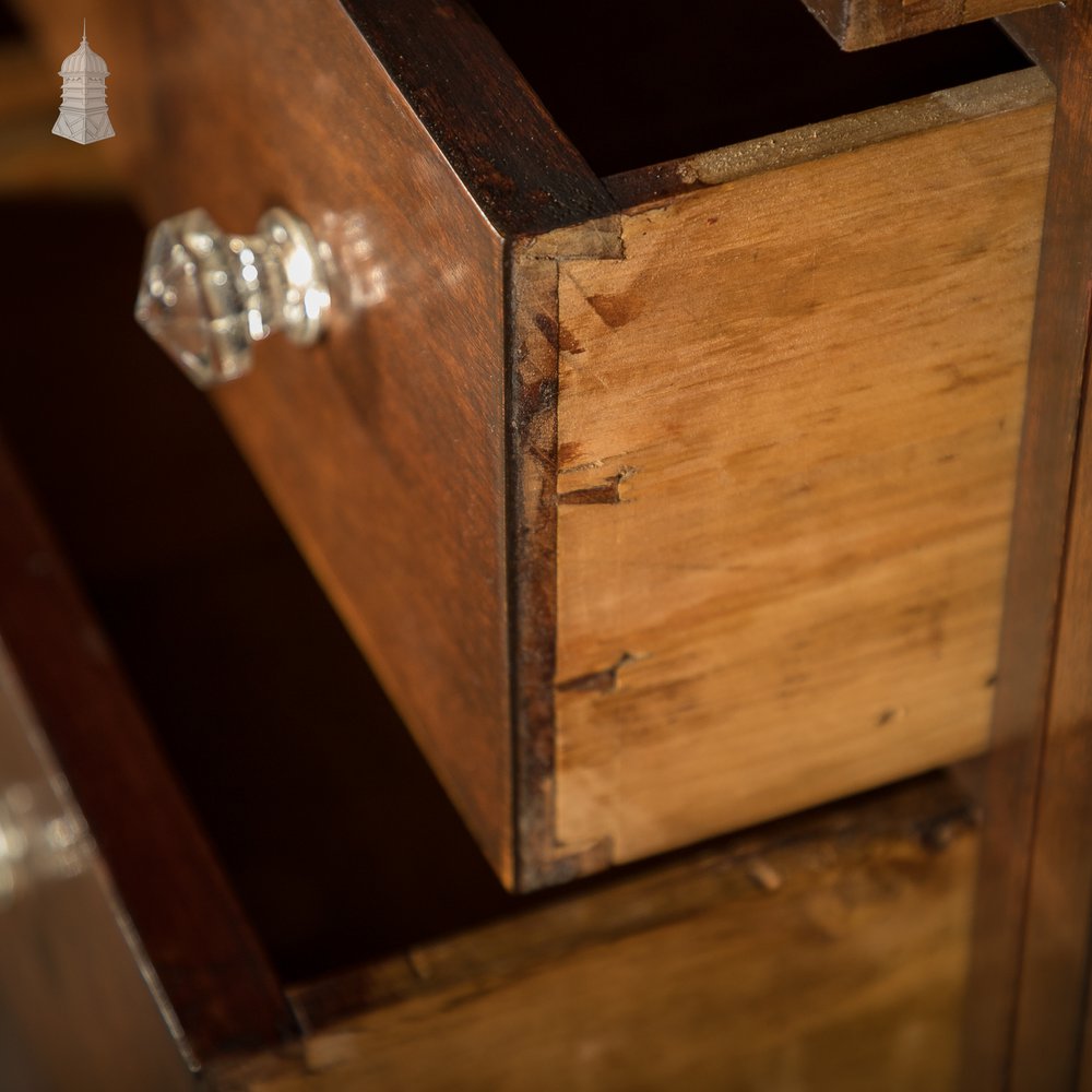 Large 19th C Mahogany Chemist Haberdashery Wall Shelving Unit with Drawers