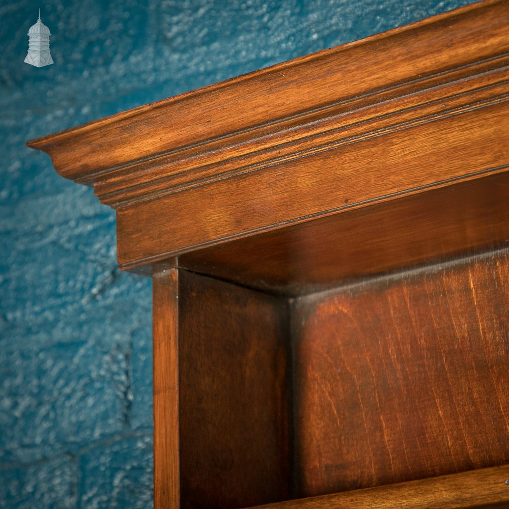 Large 19th C Mahogany Chemist Haberdashery Wall Shelving Unit with Drawers