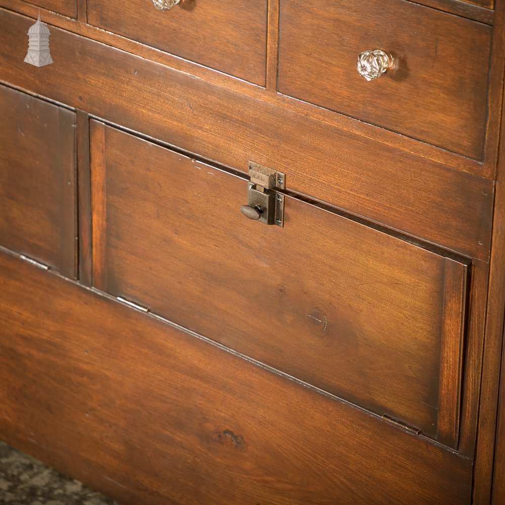 Large 19th C Mahogany Chemist Haberdashery Wall Shelving Unit with Drawers