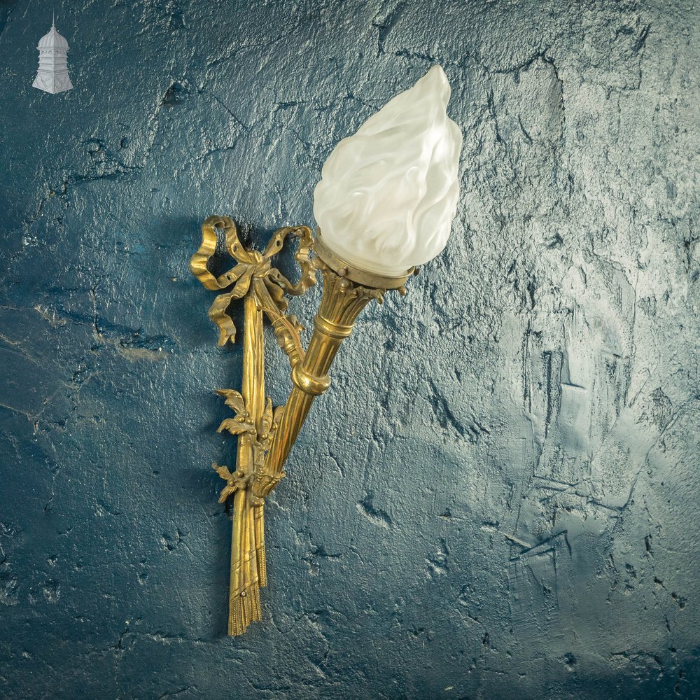 Neoclassical Wall Sconce, Ceremonial Torch Design Lamp