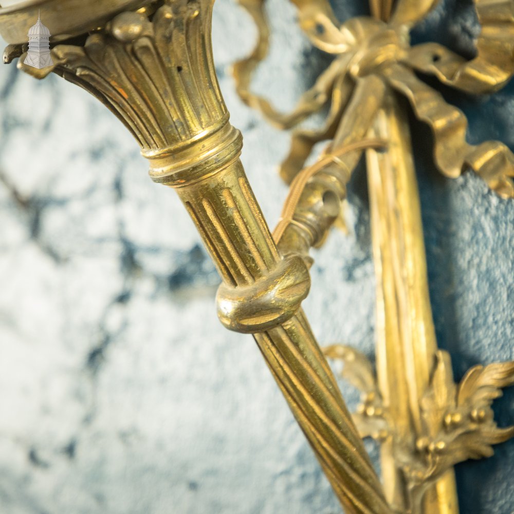 Neoclassical Wall Sconce, Ceremonial Torch Design Lamp