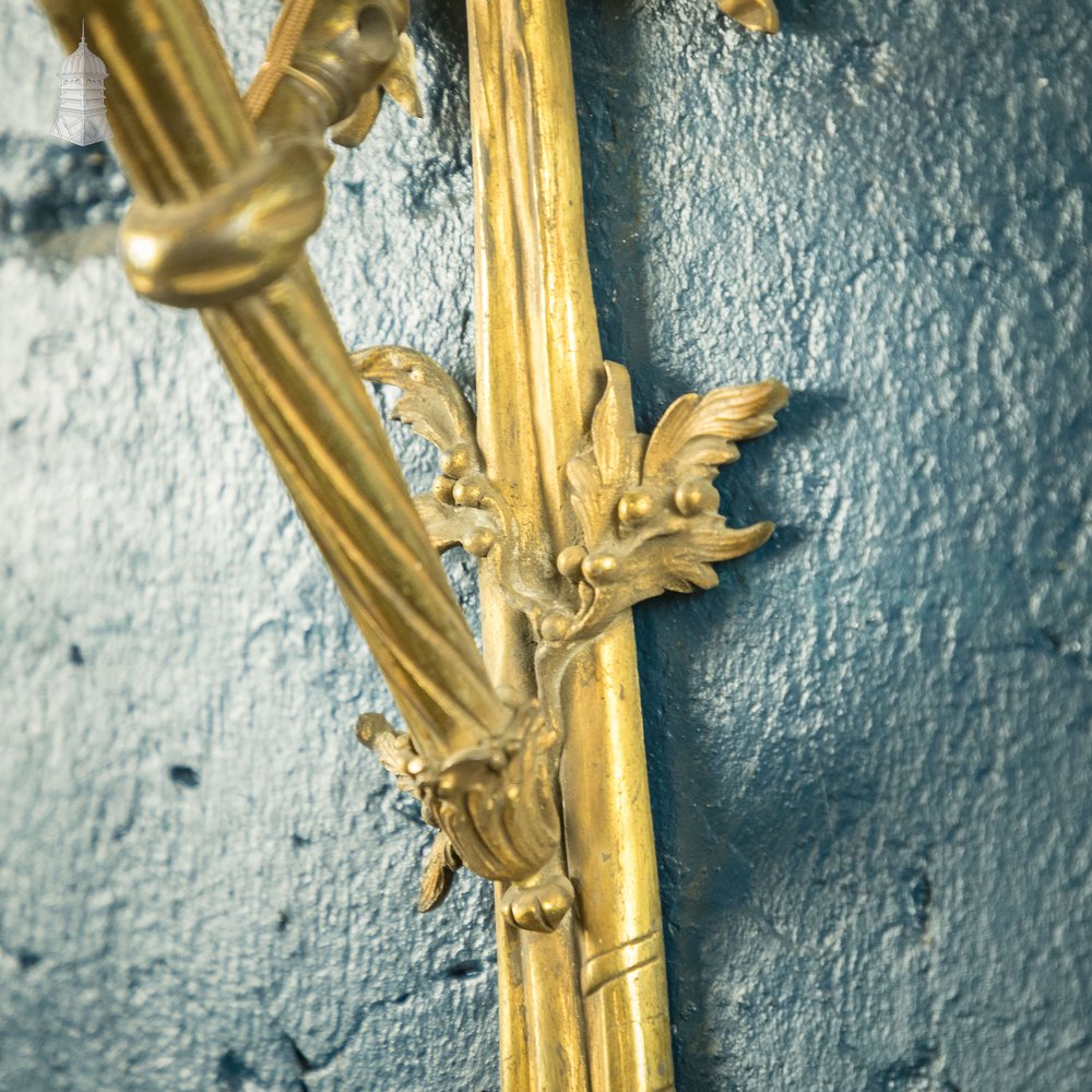 Neoclassical Wall Sconce, Ceremonial Torch Design Lamp