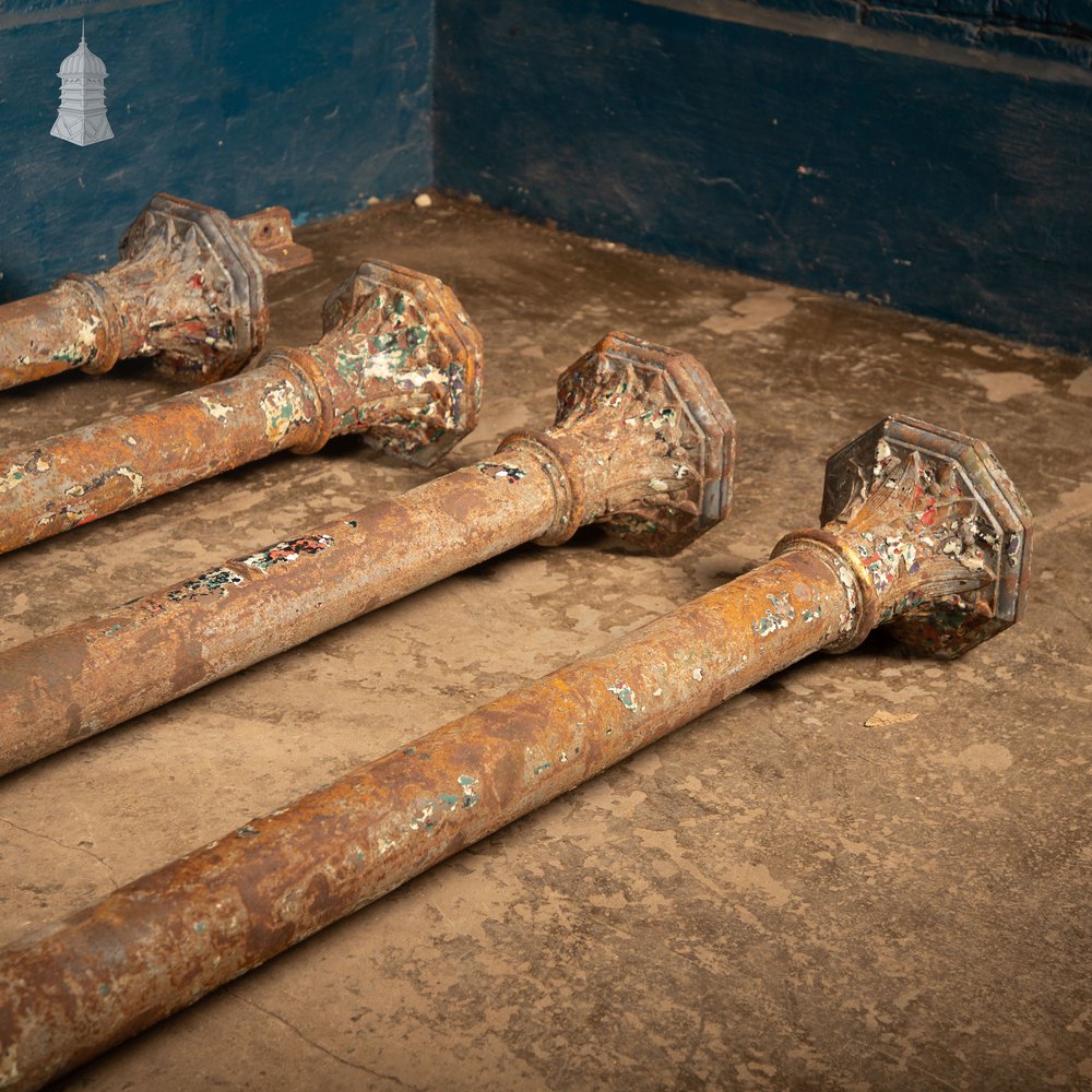 Cast Iron Columns 12.5ft by Walter Macfarlane & Co. Batch of 4