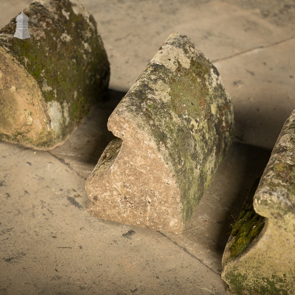 Rolled Wall Copings, 18th C Sandstone Church Coping– A Run of 13 Metres