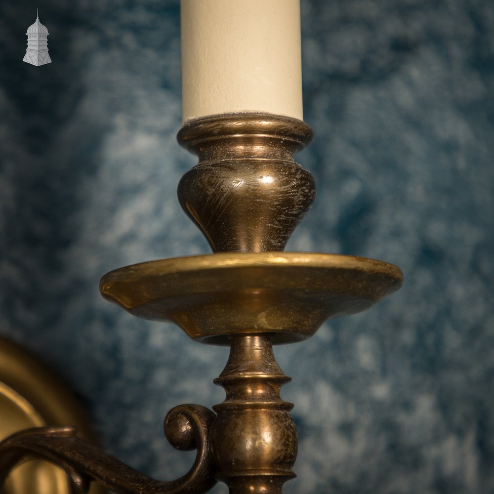 Double-arm Wall Sconces, Pair of Antique Wall Lights