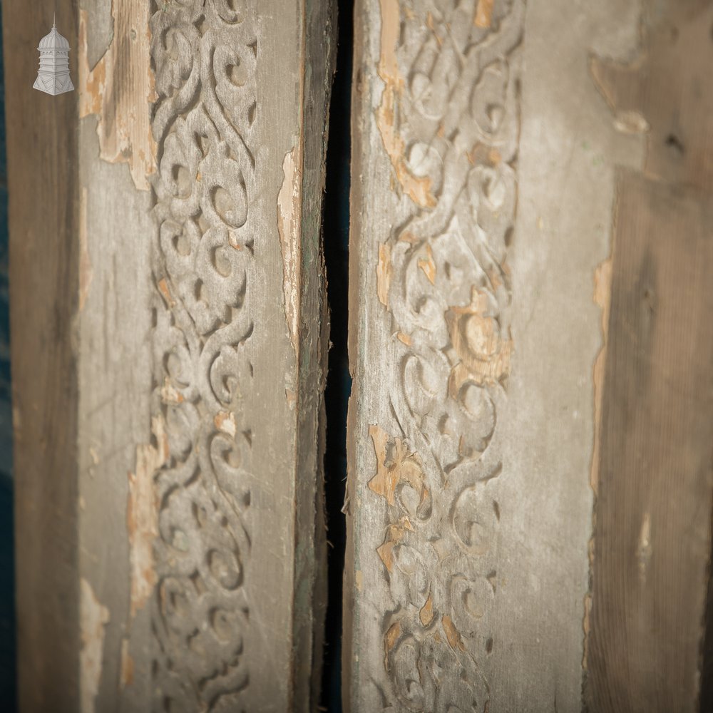 Carved Pine Mouldings, Georgian Pair