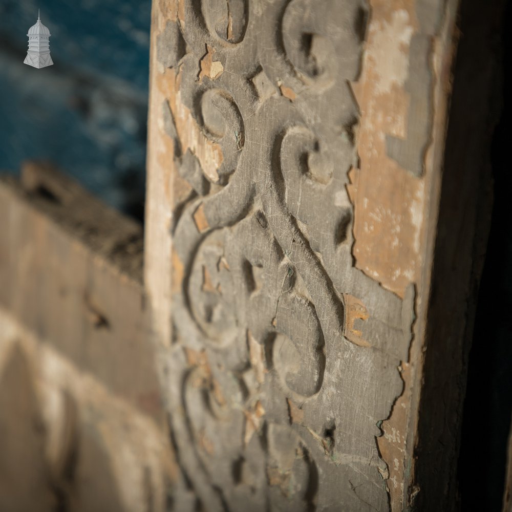 Carved Pine Mouldings, Georgian Pair