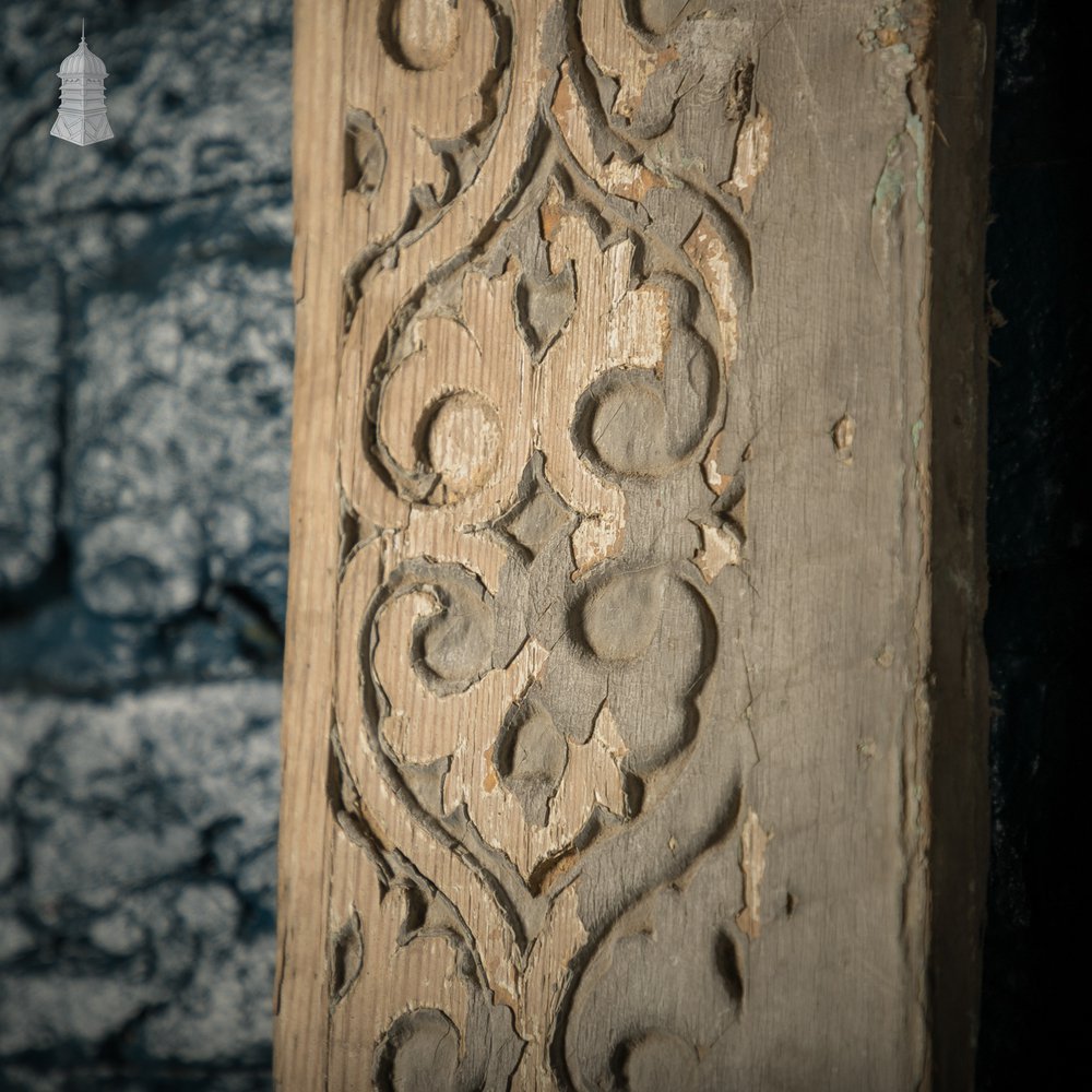 Carved Pine Mouldings, Georgian Pair