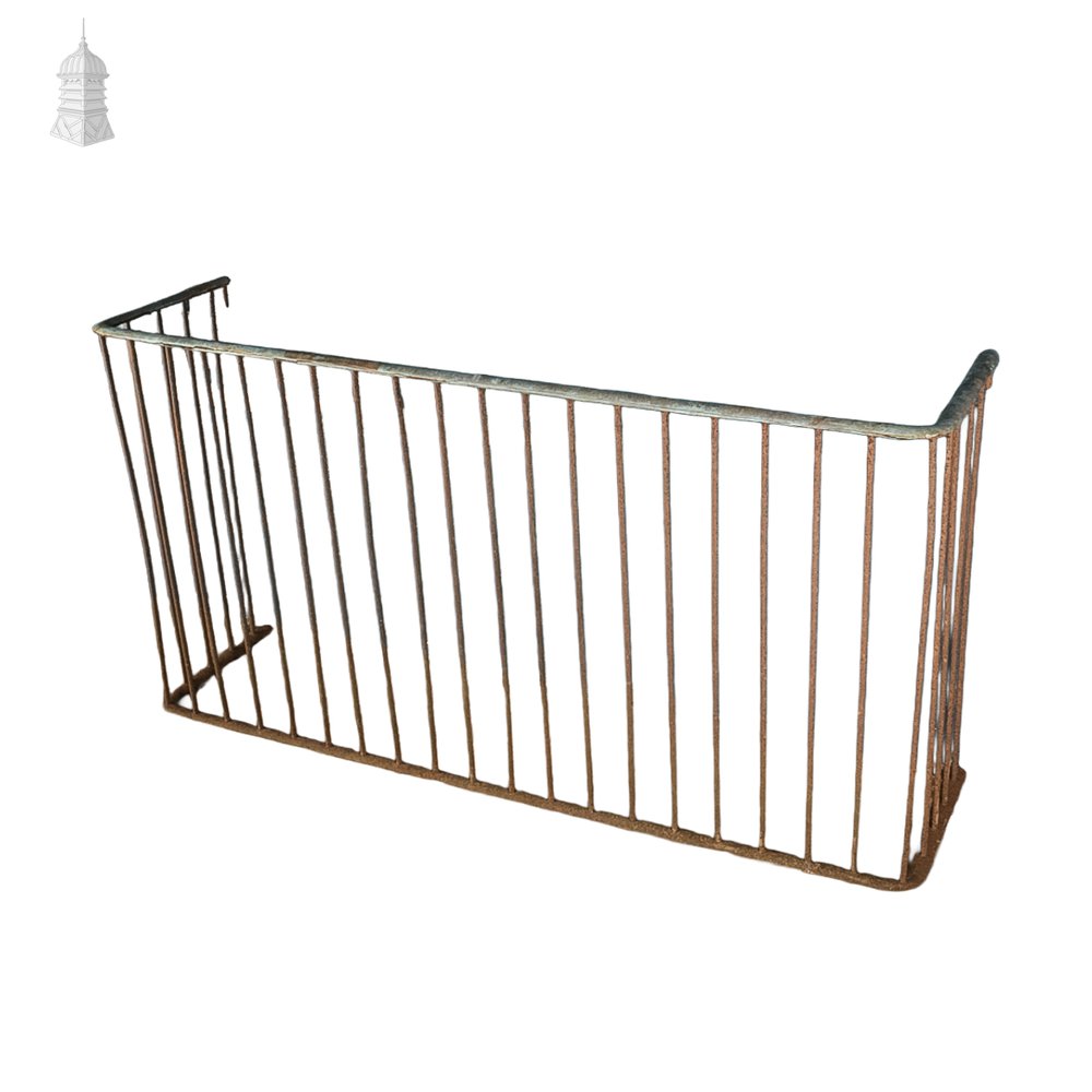 Antique Wrought Iron and Brass Nursery Fireguard