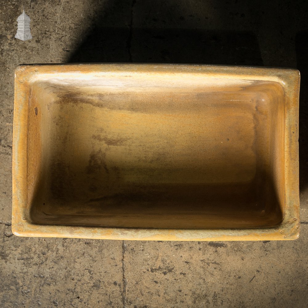 Pair of Salt Glazed Trough Sinks Stamped ‘Hurlford by Kilmarnock’ With Worn Finish