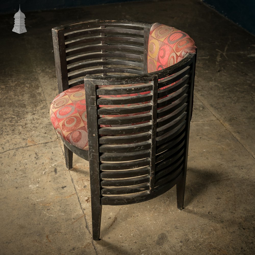 Art Deco Ebonised Tub Chair From A Hotel in Bombay [No. 7]