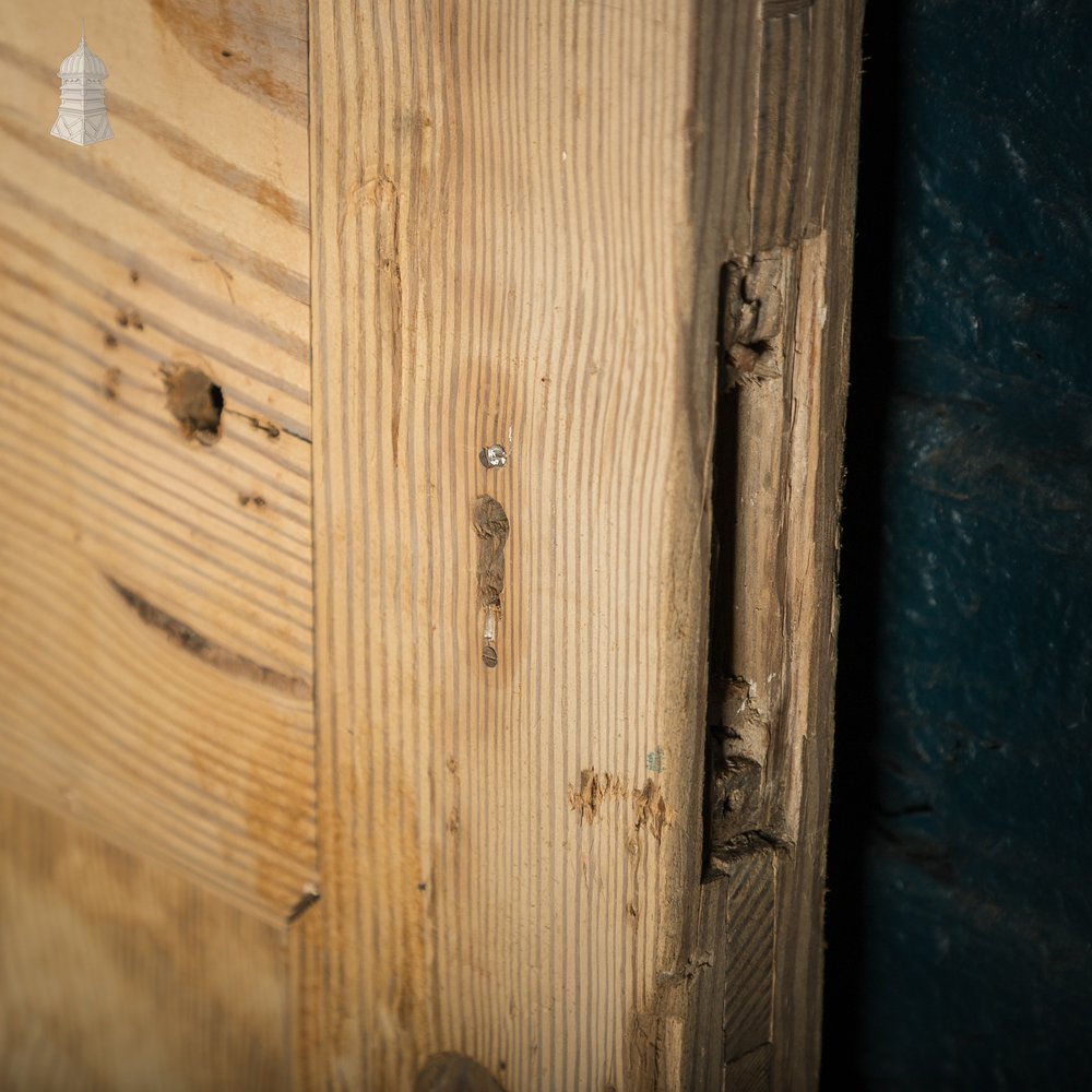 Pine Paneled Door, 6 Panel Pitch Pine with Mouldings