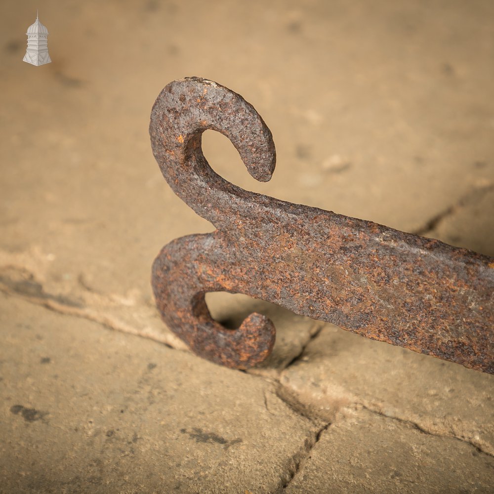 Rams Horn Wall Ties,  Set of 3 Wrought Iron Building Wall Ties