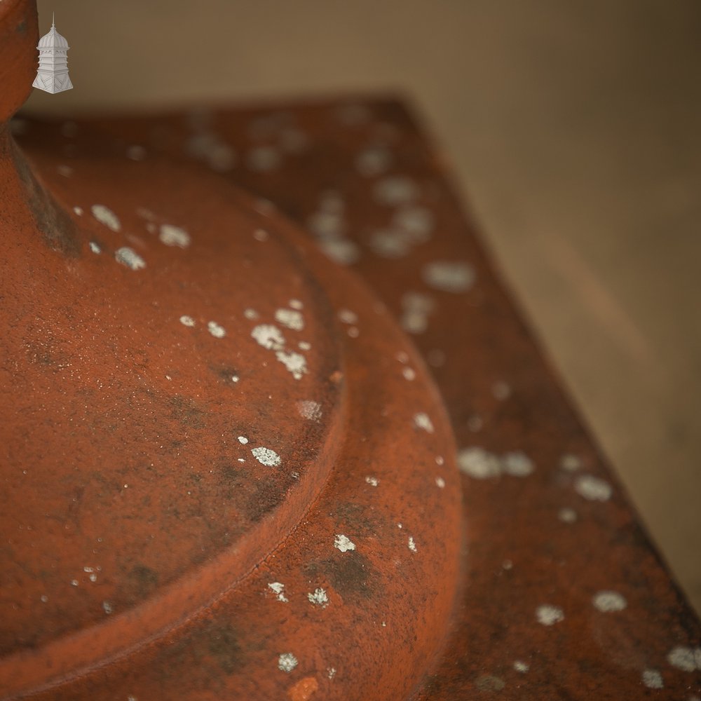 Terracotta Pier Caps, Pair of Urn or Finial Bases