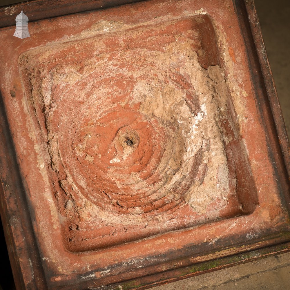 Terracotta Pier Caps, Pair of Urn or Finial Bases