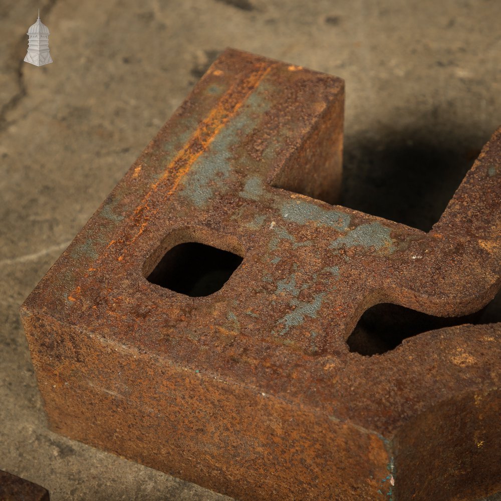 Pair of Cast Iron Industrial Barrel Stands - F. Evans & Co. Manchester