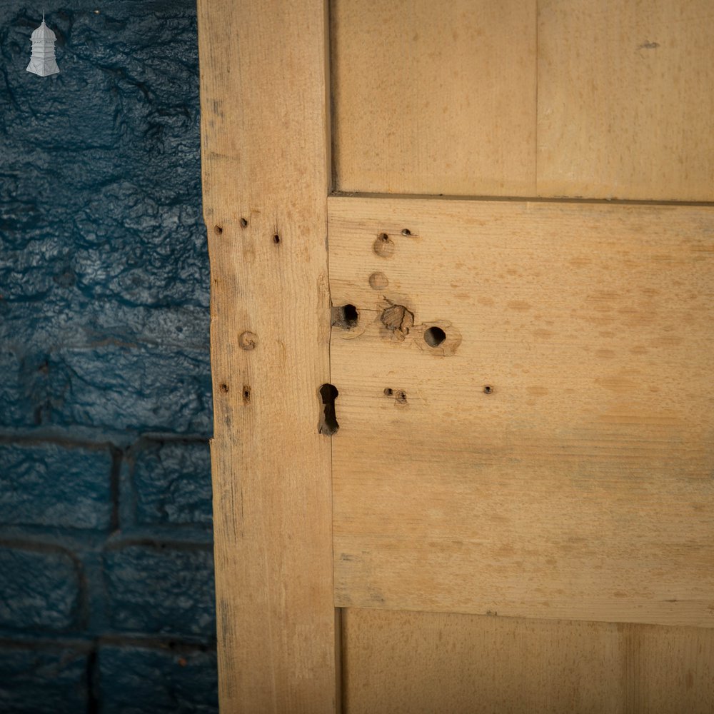 Glazed Pine Door, 19th C, 6 Panel