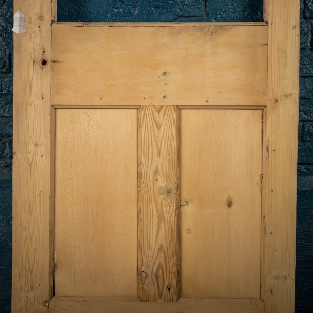 Half Glazed Door, 19th C Pine 3 Panel