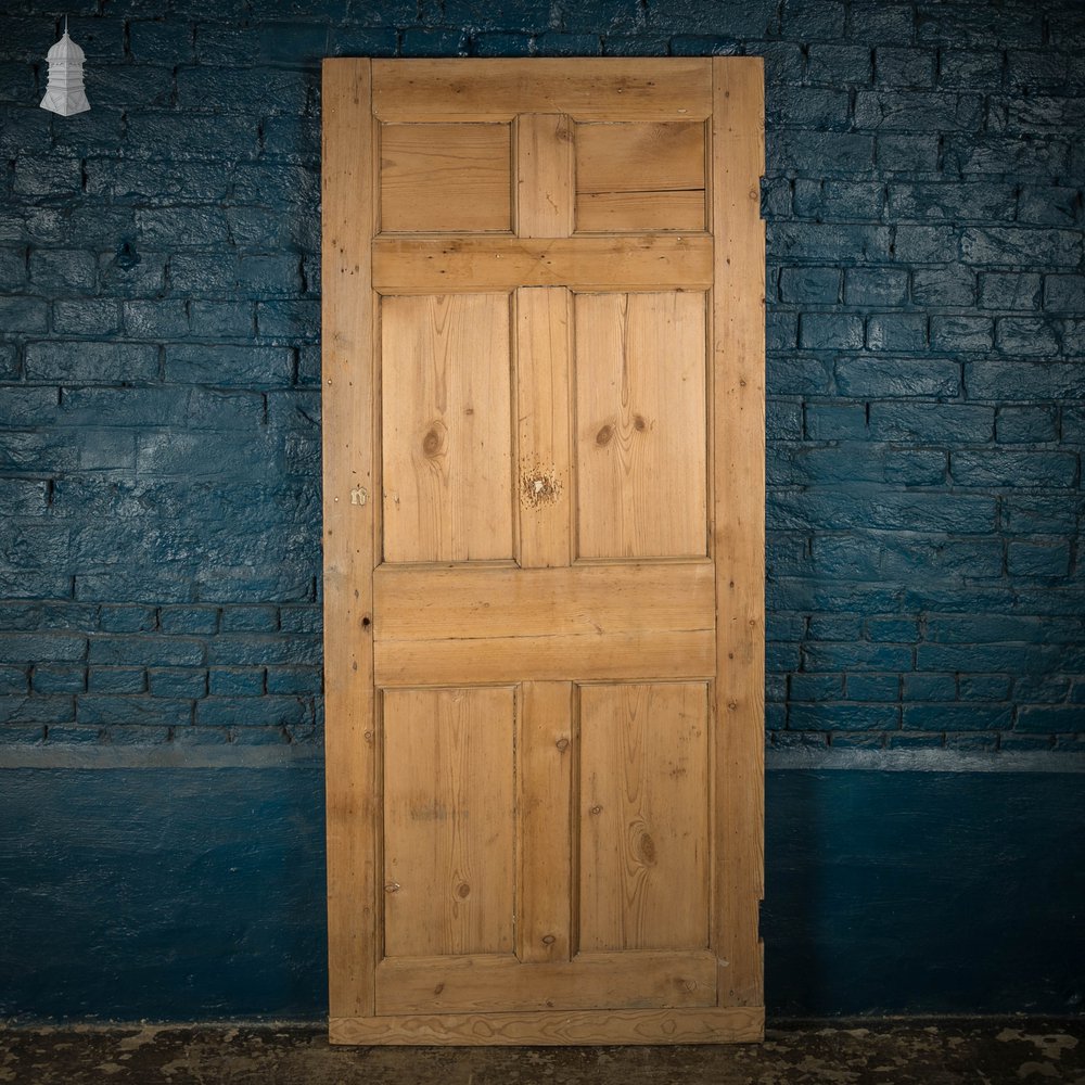 Pine Paneled Door, 18th C 6 Panel